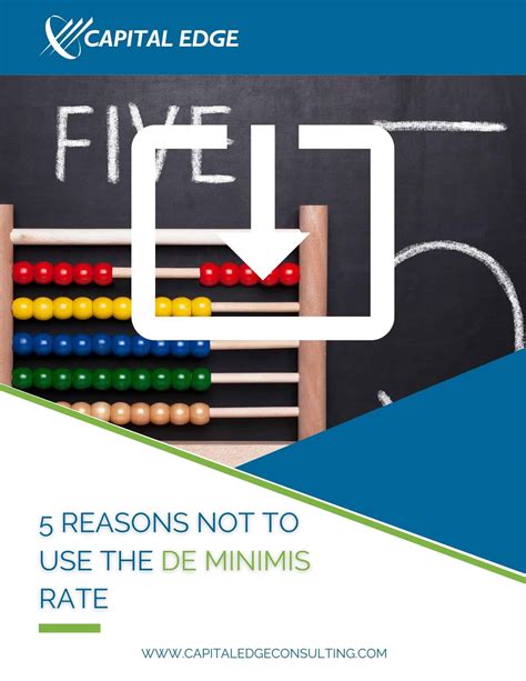 De Minimis Rate of 10 - Some Federal Grantees Shouldn’t Settle