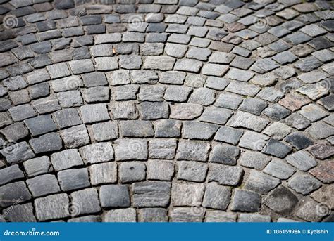 Old Cobblestone Road In City Of Europe Stock Photo Image Of Block