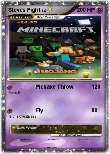 Pokémon Steves Fight Pickaxe Throw My Pokemon Card