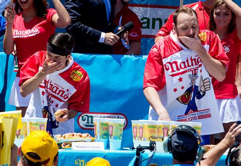 Nathans Famous Hot Dog Eating Contest 2016 Joey Chestnut Reclaims 4th