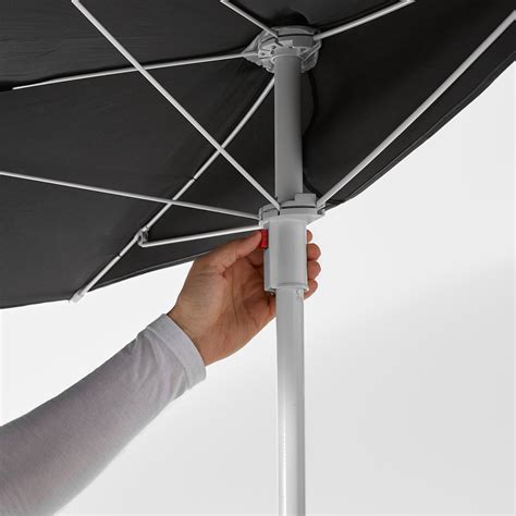 BramsÖn FlisÖ Patio Umbrella With Base Black Ikea