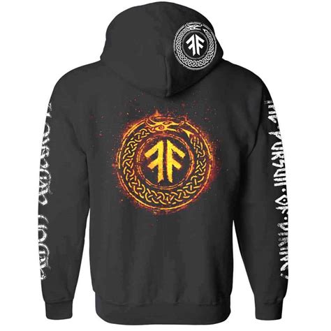 Amon Amarth Pursuit Of Vikings Zip Hoodie Zippered Hooded Sweatshirt 425532 Rockabilia Merch Store