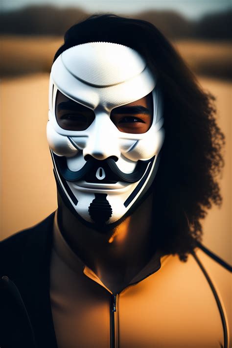 Lexica - Creepy man with anonymous mask