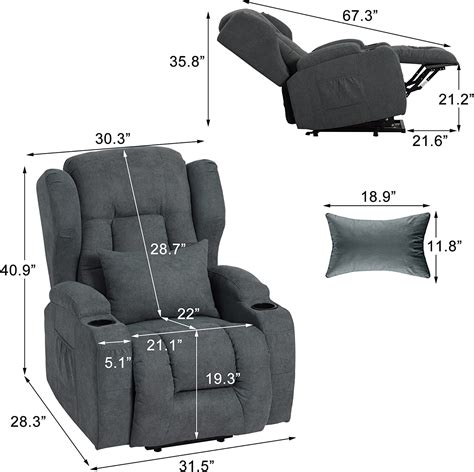 buy samery power lift recliner chair with massage and heating for elderly seniors electric