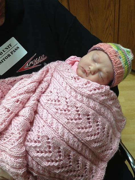 A sampler afghan featuring several easy stitch patterns for texture and interest including seed stitch, ridged eyelets, garter ridges, and broken seed stitch. Ravelry: Little Girl Pink Baby Blanket pattern by Marlaine ...