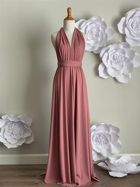 Rosewood Bridesmaid Dress Infinity Long Dress Wrap Dress Etsy