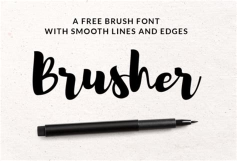 Brusher Free Brush Font Askthegal Free Handwritten Fonts Logo Fonts