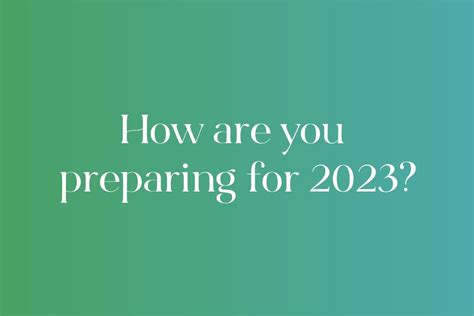 How are you preparing for 2023? — Mel Kettle