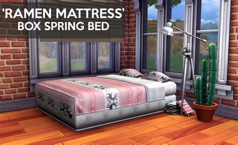 Gohliad “ramen Mattress” Box Spring Bed I Know Theres Sims 4