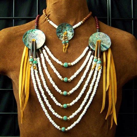 Native American Style Abalone Loop Necklace Choker Set