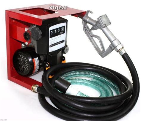 110v Electric Oil Fuel Diesel Gas Transfer Pump Wmeter 12 Hose Manual