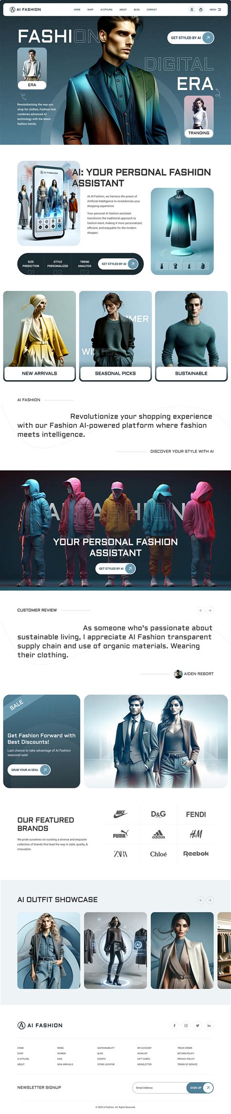 Ai Fashion Shopping Experience E Commerce Landing Page By Yudiz
