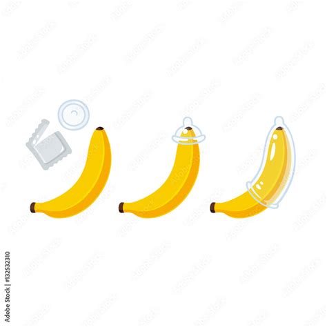 Banana Condom Illustration Stock Vector Adobe Stock