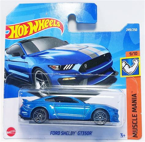 Ford Mustang Shelby Gt 350r Blue Hot Wheels 164
