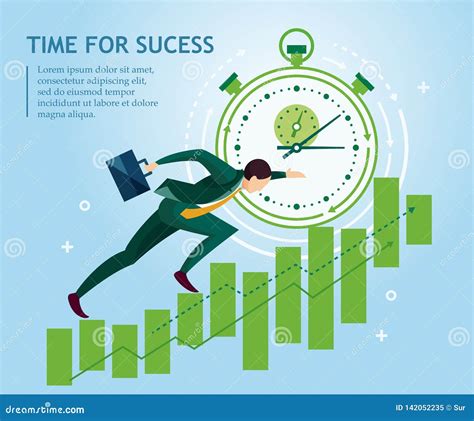 Time For Success. Business Concept Collection. Vector Illustration