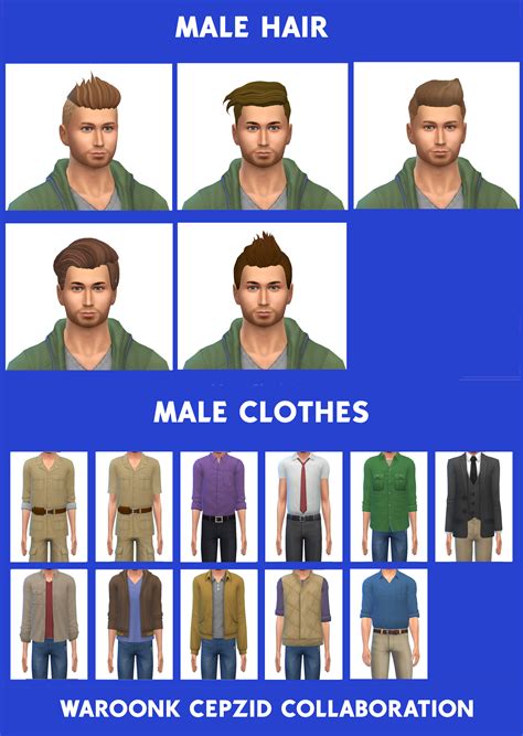 Male Cc Sims 4 Maxis Match