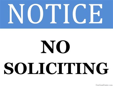 No Soliciting Sign Printable Terrebook