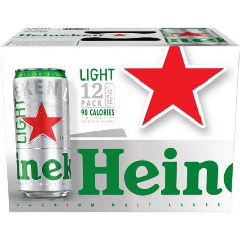 Heineken Light Lager Beer 12 Pack 12 Fl Oz Cans 12 Cans 12 Fl Oz