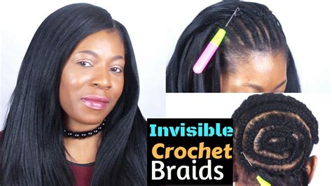 How To Crochet Braids Straight Hair With Invisible Knotless Part