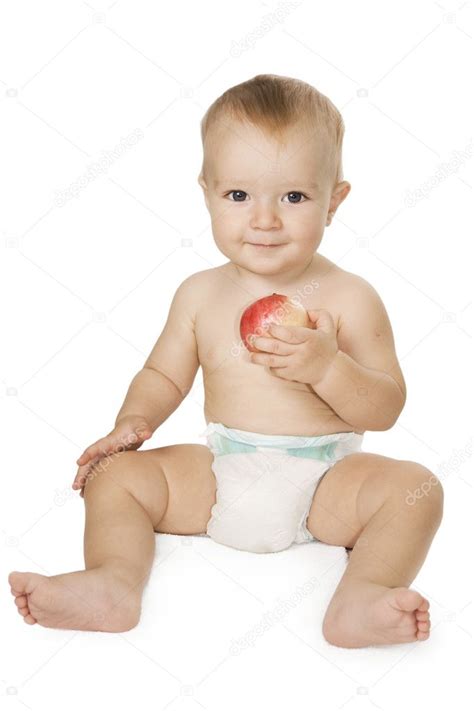 Baby Holding An Apple Stock Photo By ©sundikova 1592766