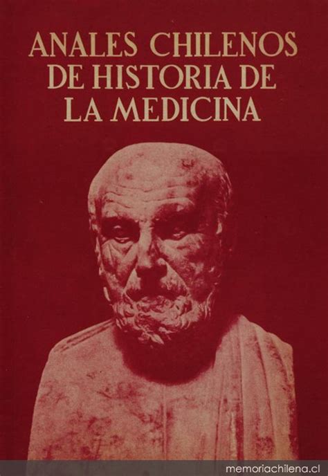 Portada De Anales Chilenos De Historia De La Medicina N Mero