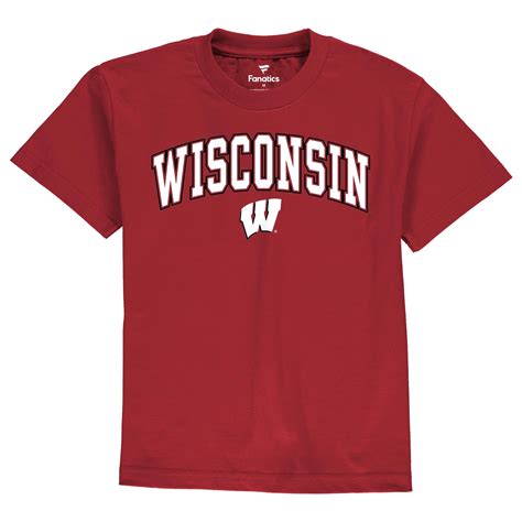 wisconsin badgers youth red campus t shirt