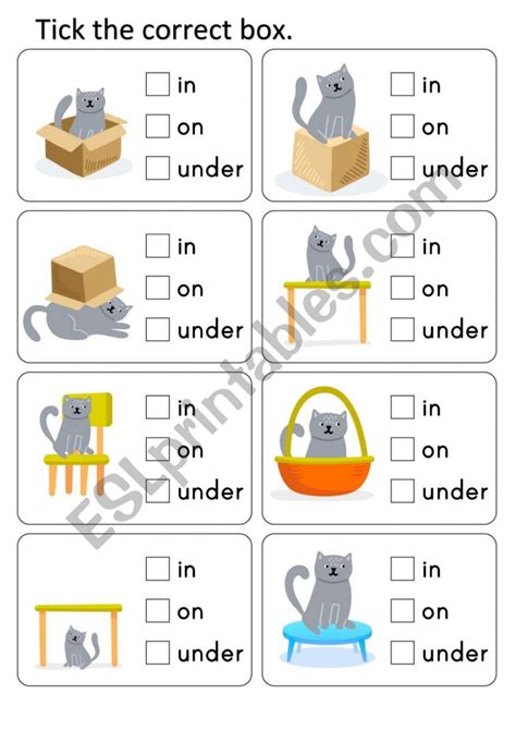 In On Under By Worksheets Worksheets For Kindergarten