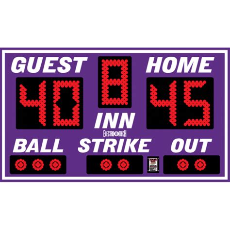 Electro Mech Lx1020 Portable Baseball Scoreboard Pro Sports Equip