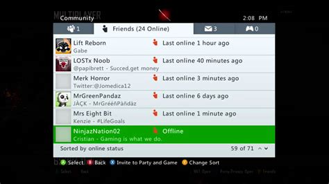 Volces Xbox 360 Friends List First Video Youtube