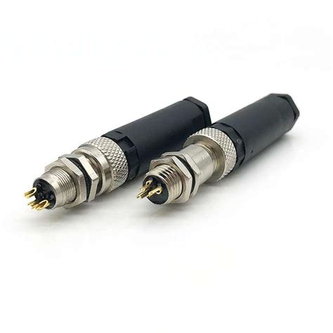 2 4 6 8 Pin M8 Cable Plug Connector Manufacturer