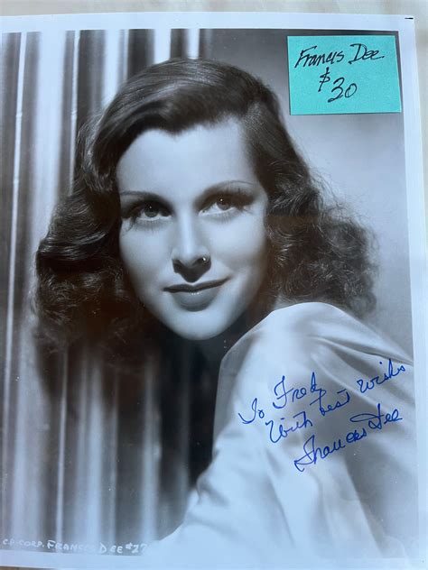FRANCES DEE, actress, autograph – Williamsburg Nostalgia Fest