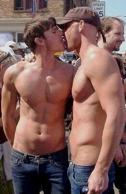 Shirtless Muscular Male Hunk Beefcake Guys Kissing Gay Interest Photo X F Ebay