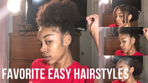 4 Easy Natural Hairstyles For Beginners Youtube
