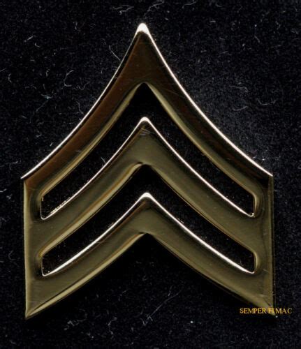 Regulation Us Army Sergeant E5 Gold Hat Pin Up Army Sgt Military Rank