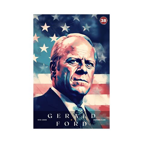 Gerald Ford Poster, US President Print, Office Poster, Home Decor | S2