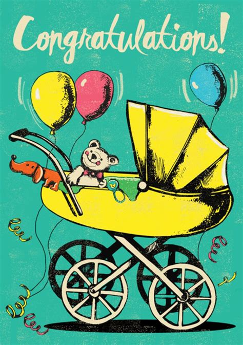 This is such a wonderful time for your family and we hope that babyhood is filled with lots of fun, love, and cuddles. Congratulations Baby Greeting Card : Cath Tate Cards