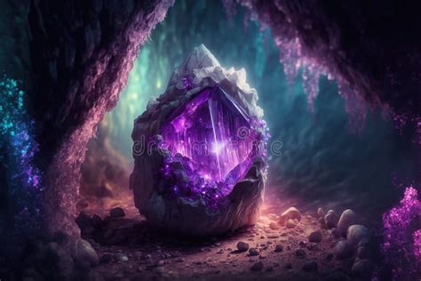 Magical Fantasy Crystal Amethyst Mystical Glows From The Inside