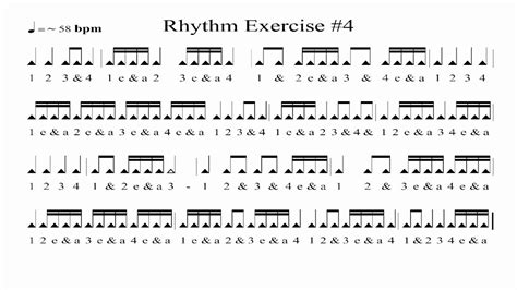Rhythm Exercise 4 Sixteenth Notes Youtube