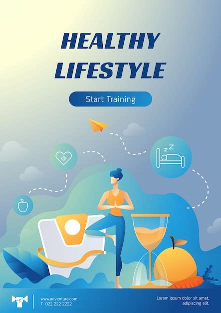 Healthy Lifestyle Poster Vector Premium Download