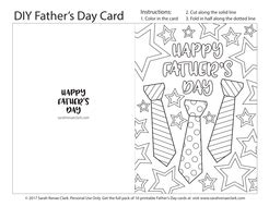 Father's day card measures 5.8 x 8.3 and comes with a coordinating envelope. Father's Day Printable Coloring Cards (10 Pack) | 10 Father's Day cards to print and color ...