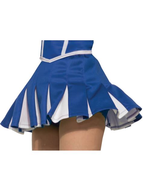 Adults Womens Blue Cheerleader Pleaded Skirt Costume Accessory