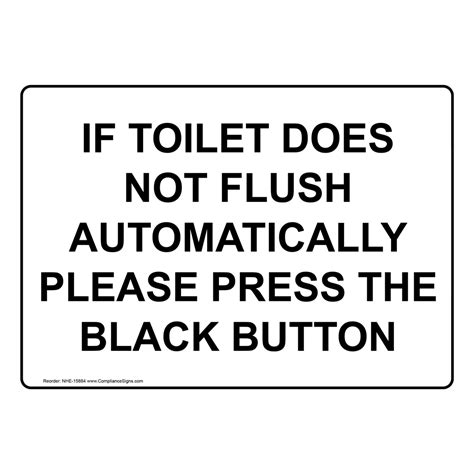 Please Flush After Use Sign Nhe 8595 Restroom Etiquette