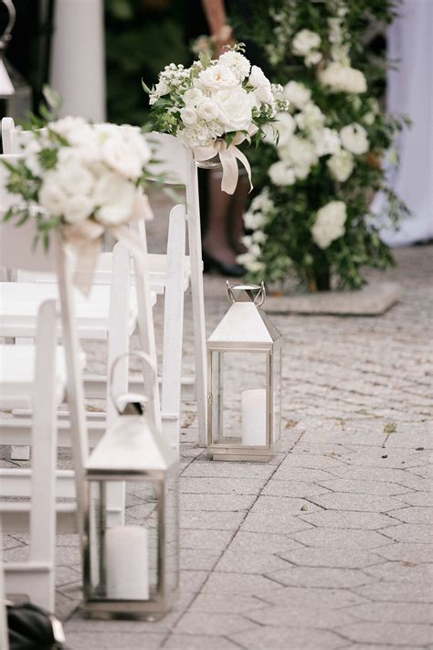 The best in wedding décor including candle holders, candy buffet supplies, photo backdrops and so much more! Silver Lanterns | Designs by Ahn | Ceremony Aisle Wedding ...