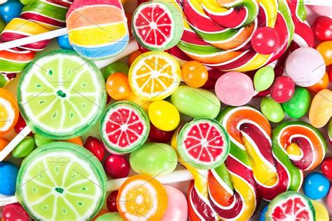 Colorful Lollipops And Candies By Nataliia Pyzhova On Creativemarket