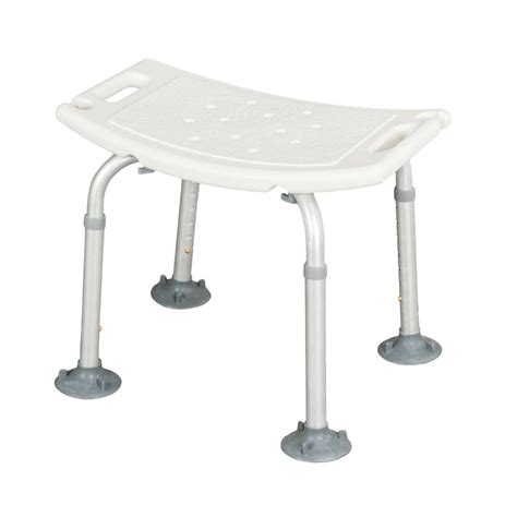 Aluminium Alloy Plastic Bath Shower Chair Adjustable Height Bathtub