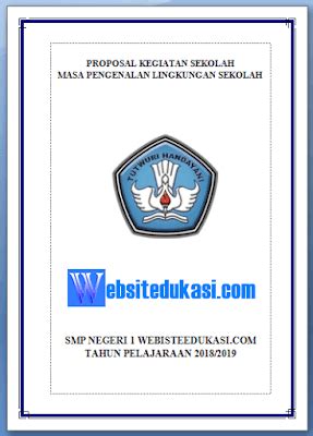 Salah satu contohnya bisa anda lihat pada gambar yang ada di atas. Contoh Proposal Kegiatan MPLS Tahun 2018