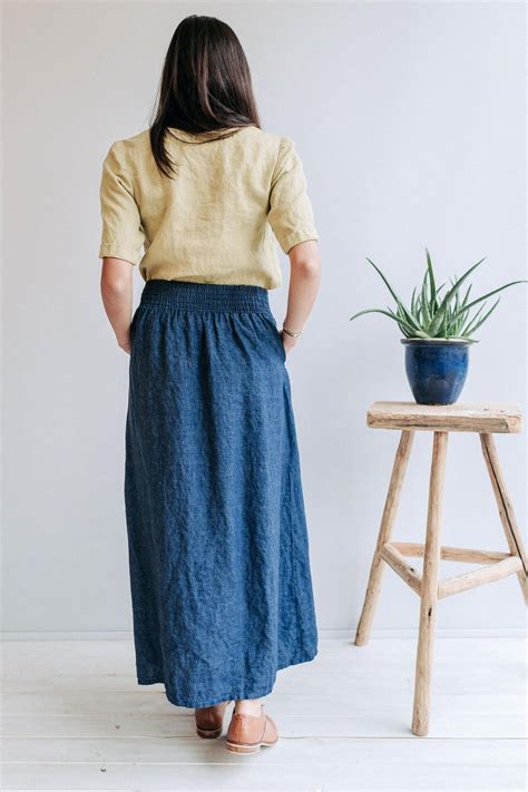 Linen Skirts For Women Linen Maxi Skirt Linenbee