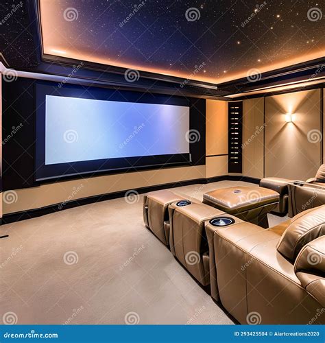 A High-tech, Home Theater with a 4K Projector, Stadium Seating, and a
