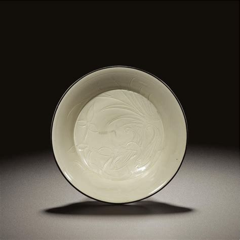 A Ding Ducks And Water Plants Dish Northern Song Dynasty