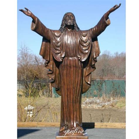 Bronze Standing Life Size Jesus Statue Religious Famous Decor For Sale